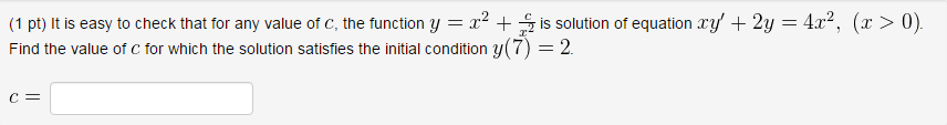 Solved It Is Easy To Check That For Any Value Of C 6261