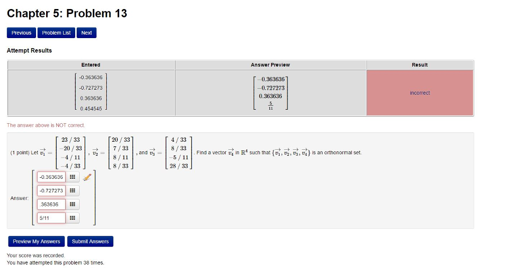 Solved Let v_1 = [23/33 -20/33 -4/11 -4/33], v_2 = [20/33 | Chegg.com