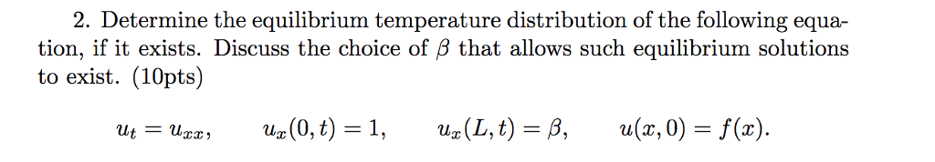 Solved Determine the equilibrium temperature distribution of | Chegg.com