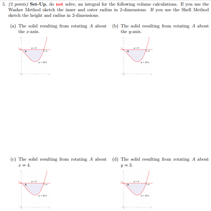 ️ Integral washer method. Difference between disc method washer method
