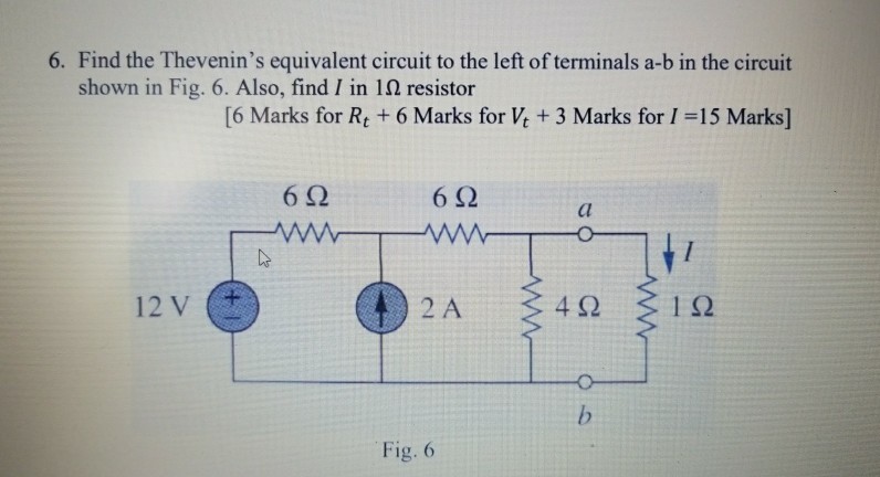 Solved Find The Thevenin's Equivalent Circuit To The Left Of | Chegg.com