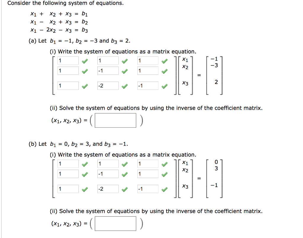 Solved Consider The Following System Of Equations. X1+ | Chegg.com