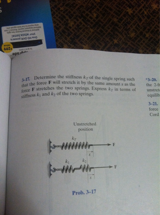 Solved Determine the stiffness kT of the single spring such