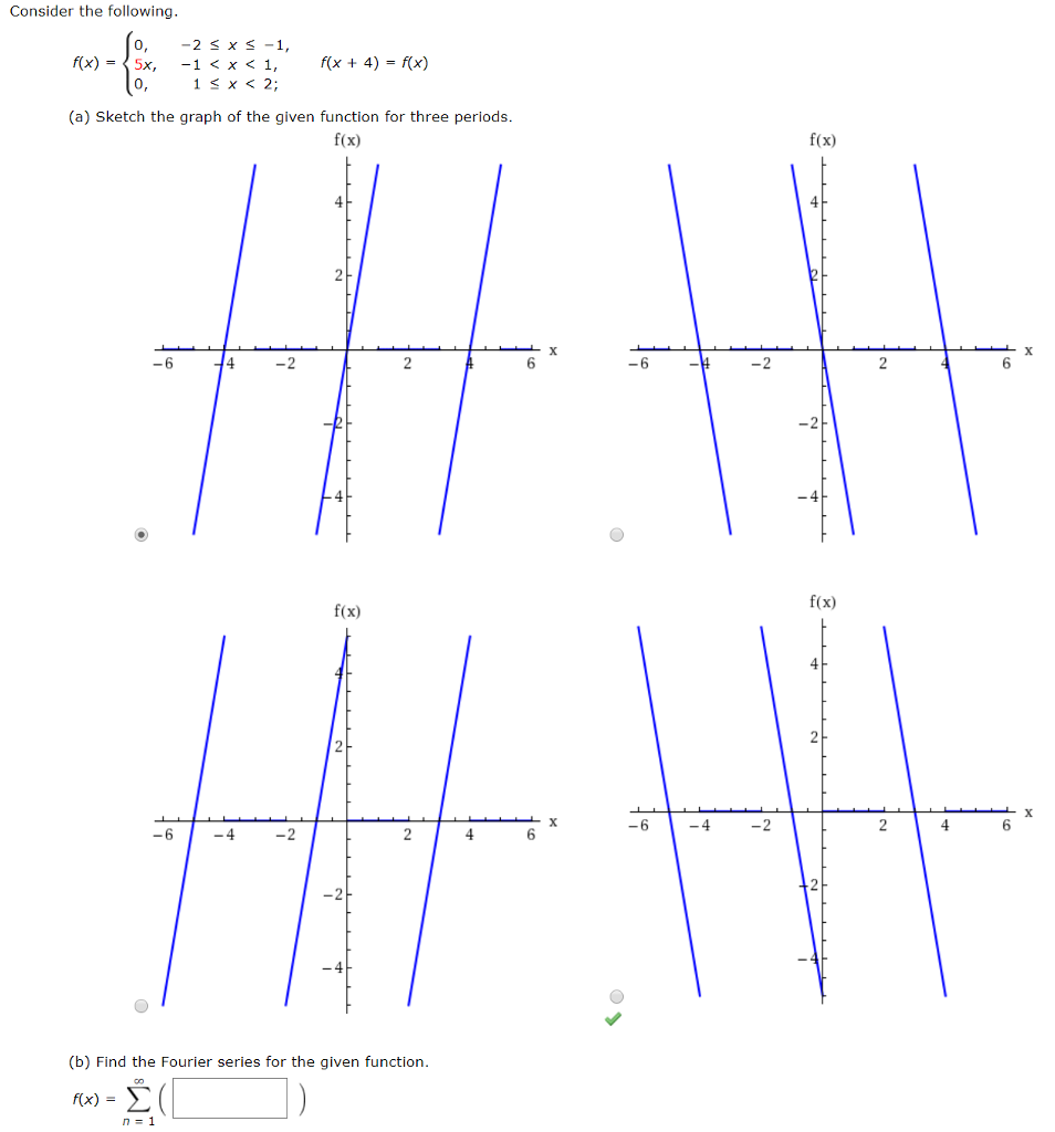 Solved Consider the following (a) Sketch the graph of the | Chegg.com