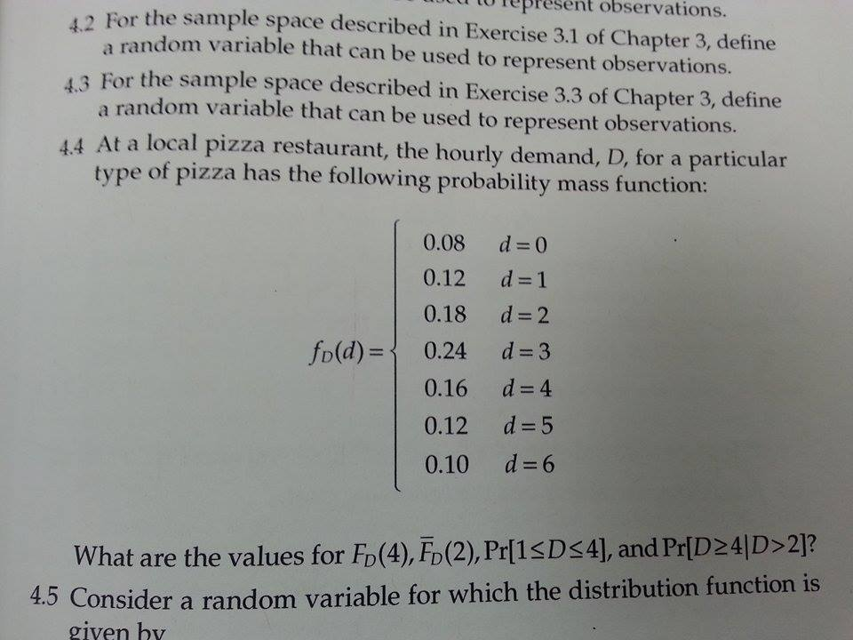 Solved For the sample space described in Exercise 3.1 of | Chegg.com