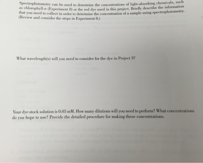 Solved Spectrophotometry can be used to determine the