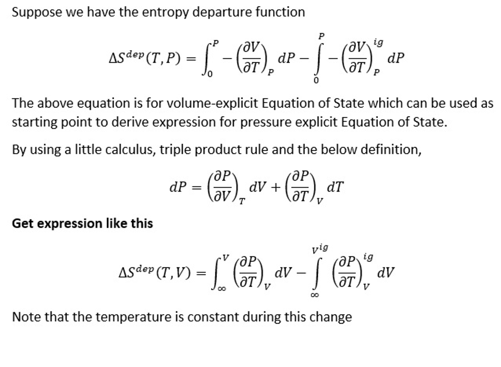 Solved Suppose We Have The Entropy Departure Function Chegg Com