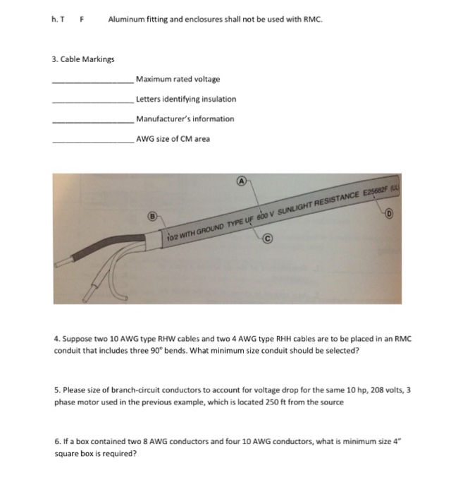 Solved 1. Concept problems for conductors a. T F All | Chegg.com