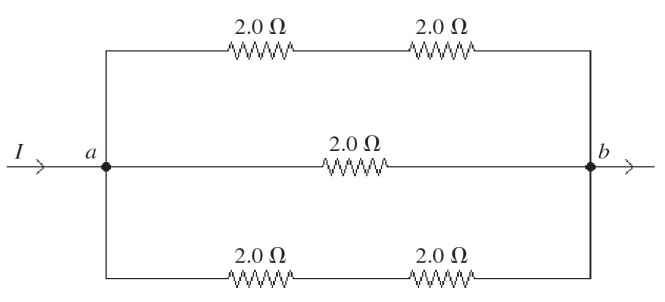 Solved Five 2.0-? resistors are connected as shown in the | Chegg.com