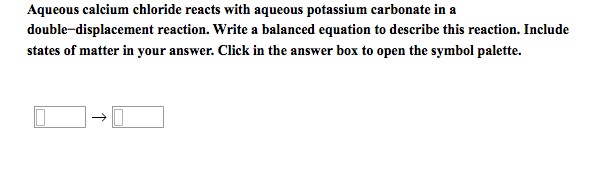 Write a balanced equation for the dissociation of cacl2