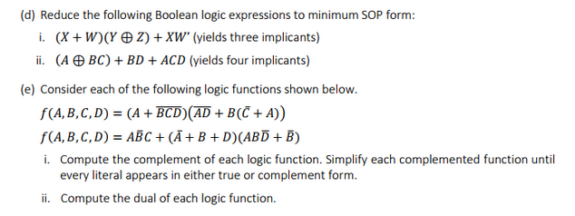 Solved [Basic Logic Circuits, Boolean Algebra, And Canonical | Chegg.com