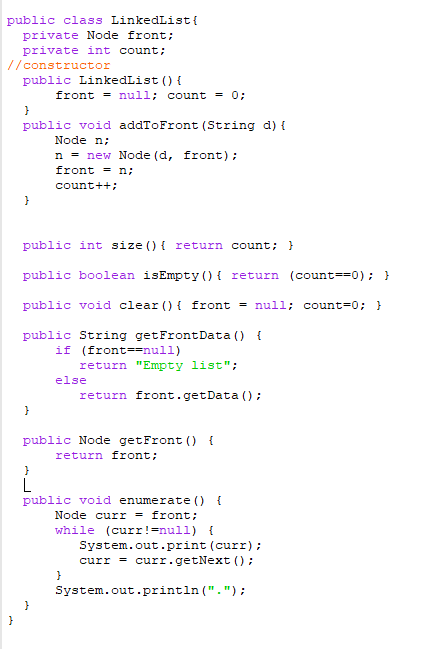 Solved ublic class Node( private String data private Node | Chegg.com