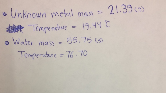 Solved I Don't Know How To Find The Final Temperature Of | Chegg.com