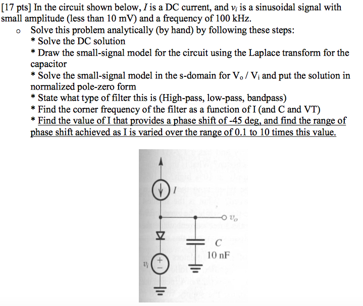 Solved In the circuit shown below, I is a DC current, and | Chegg.com