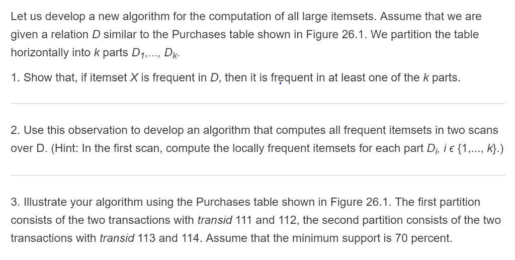 Let us develop a new algorithm for the computation of | Chegg.com