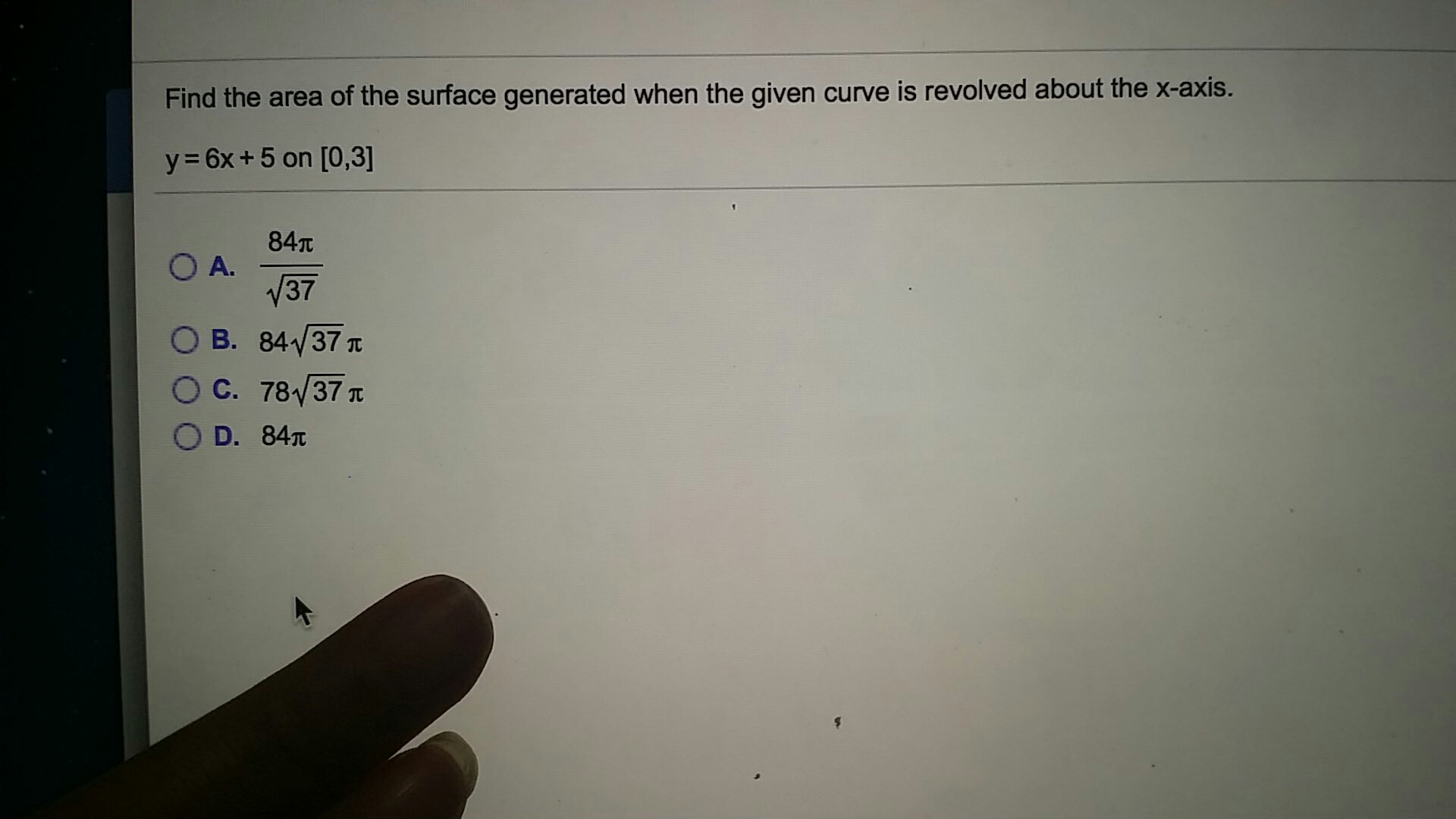 solved-find-the-area-of-the-surface-generated-when-the-given-chegg