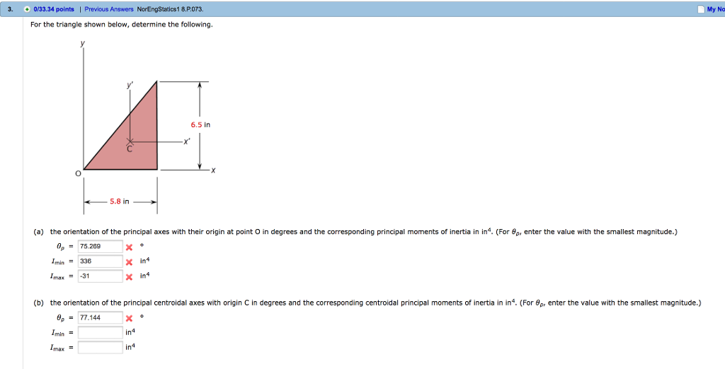 Solved For The Triangle Shown Below, Determine The | Chegg.com