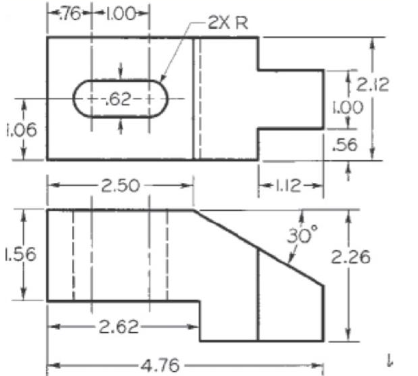 Solved Given the top and front views, sketch an isometric of | Chegg.com