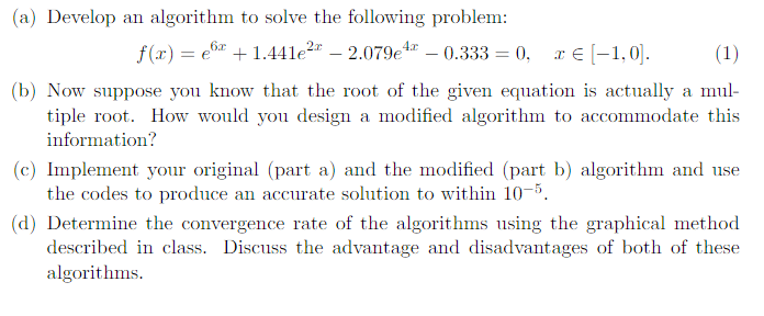Develop an algorithm to solve the following problem: | Chegg.com