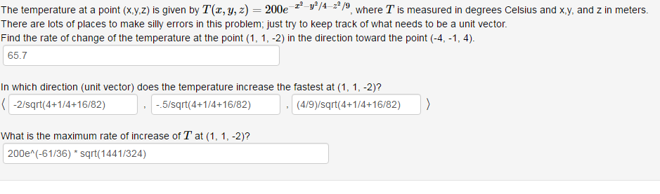 Solved The Temperature At A Point x y z Is Given By Chegg