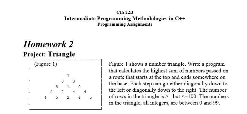 Solved CIS 22B Intermediate Programming Methodologies In C++ | Chegg.com