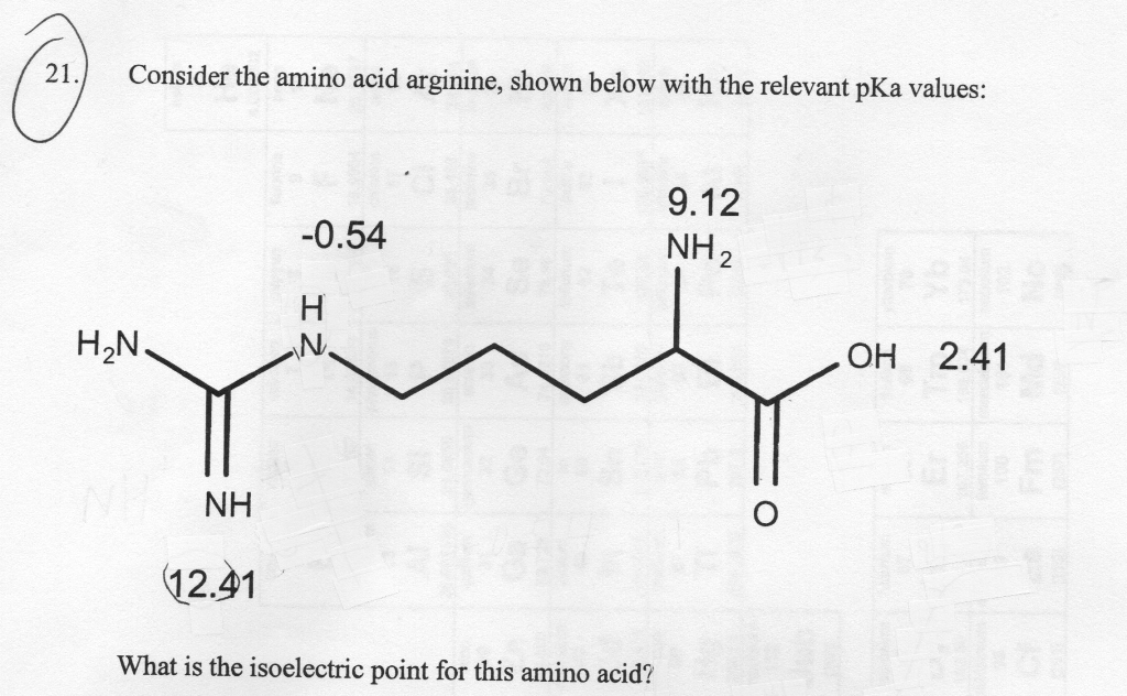 Solved 21.) Consider the amino acid arginine, shown below