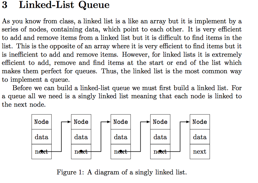 Solved 3 Linked-List Queue As you know from class, a linked | Chegg.com