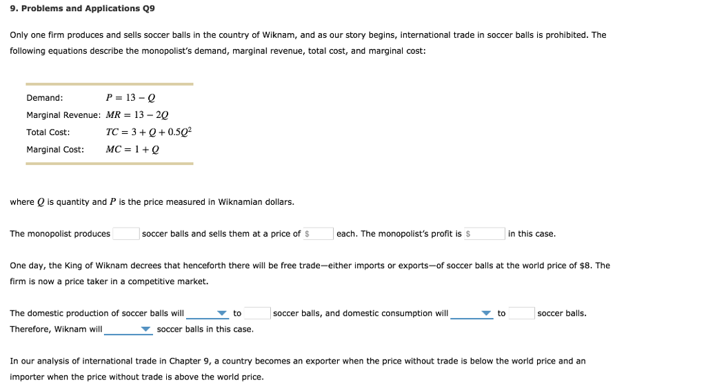 9. Problems And Applications Q9 Only One Firm 