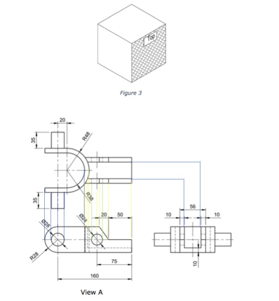 Solved Make an Isometric Drawing of the yoke bracket shown | Chegg.com