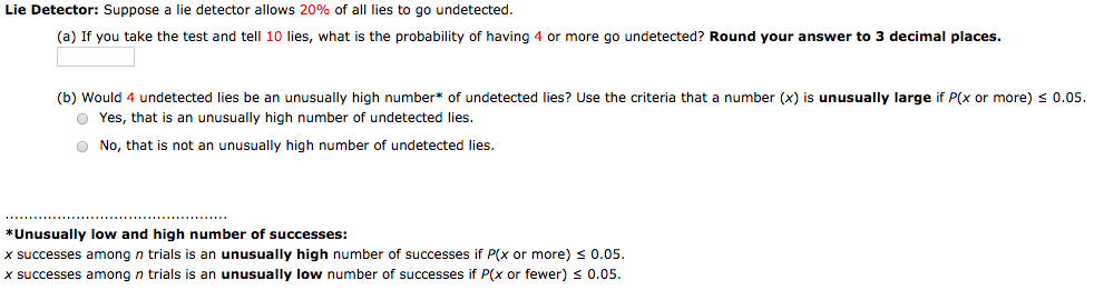 Solved Lie Detector Suppose A Lie Detector Allows 20 Of Chegg Solved Lie Detector Suppose A Lie Detector Allows 20 Of Chegg
