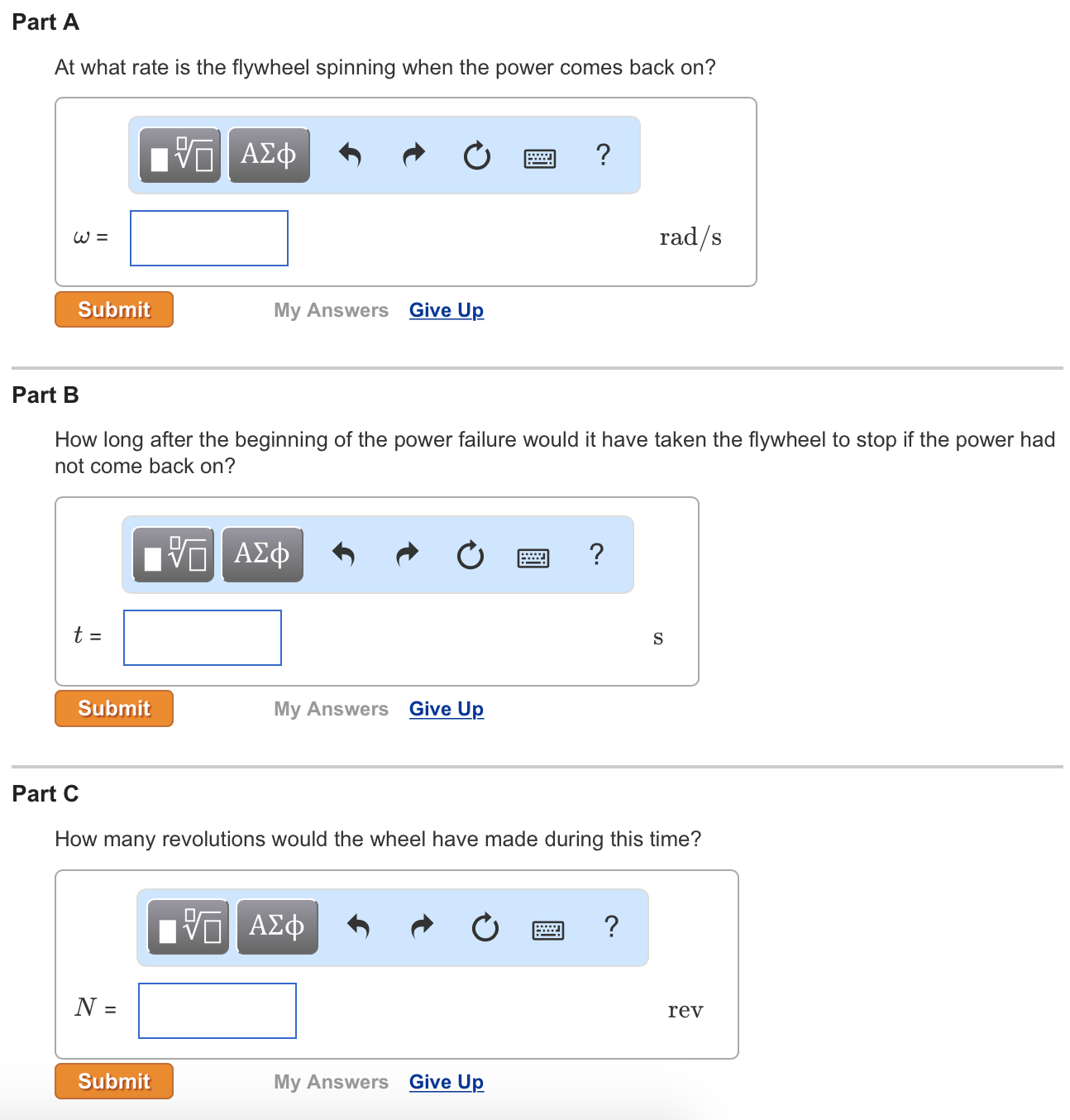 Solved A highspeed flywheel in a motor is spinning at 500