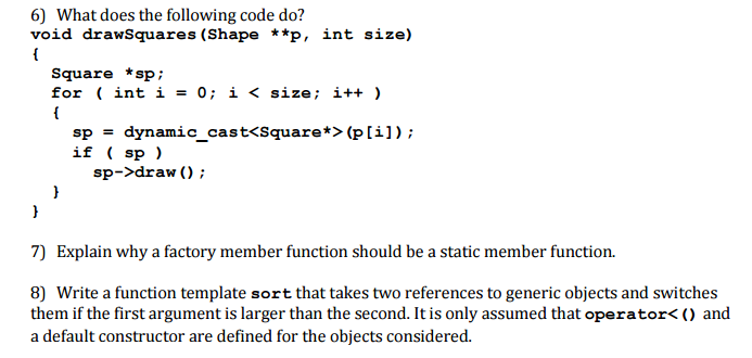 Solved What does the following code do? Explain why a | Chegg.com