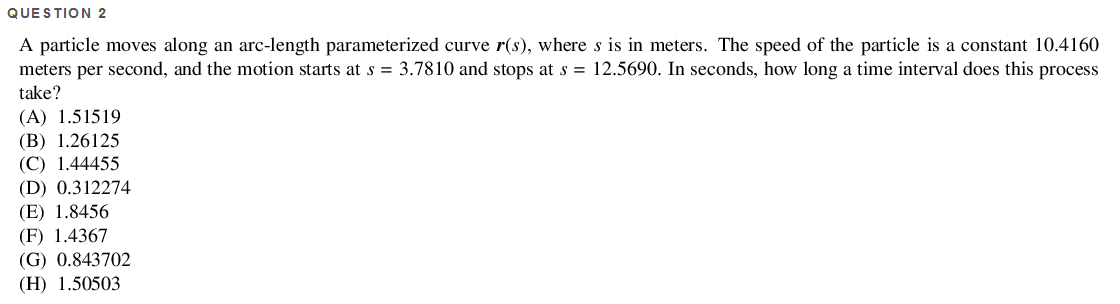 Solved QUESTION 1 Calculate the speed, at time 1.8980, of a | Chegg.com