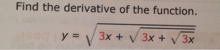 derivative of root 3 x