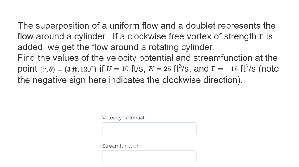 solved-the-superposition-of-a-uniform-flow-and-a-doublet-chegg