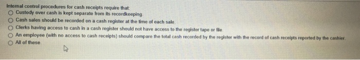 solved-internal-control-procedures-for-cash-receipts-require-chegg