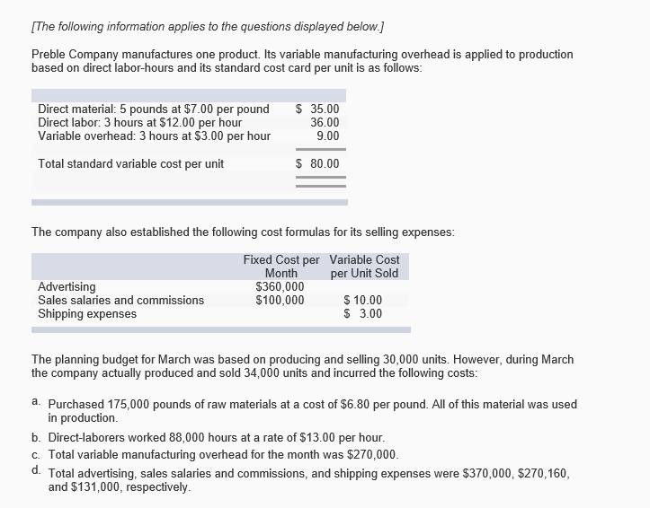 Solved [The following information applies to the questions