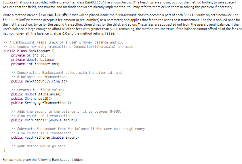 Solved Suppose that you are provided with a pre-written | Chegg.com