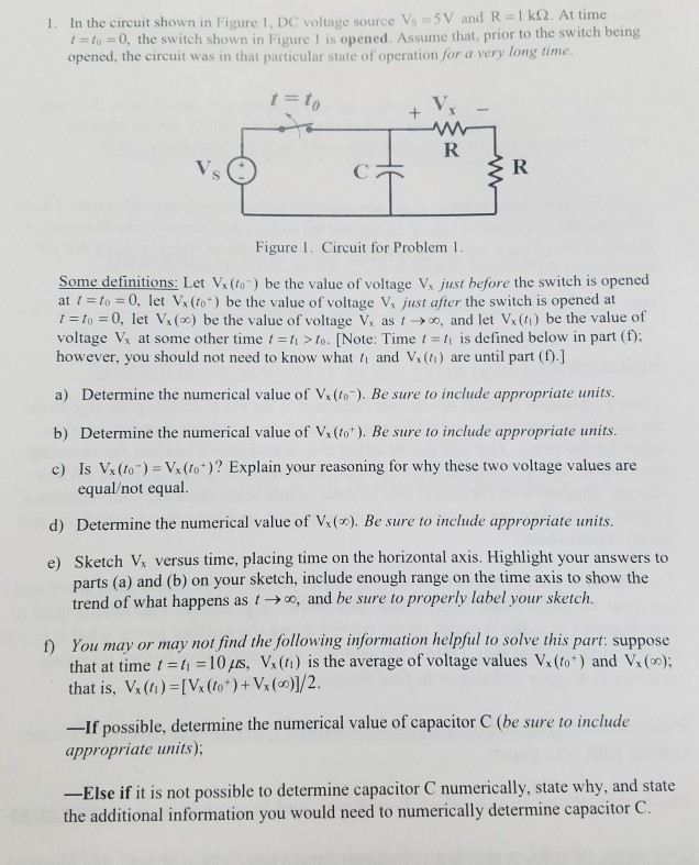 Solved shown in Figure 1, DC voltage source Vs 5V and R 1