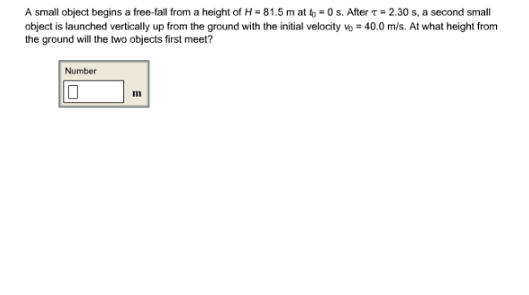 Solved A small object begins a free-fall from a height of H | Chegg.com