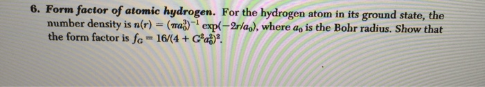 solved-form-factor-of-atomic-hydrogen-for-the-hydrogen-atom-chegg