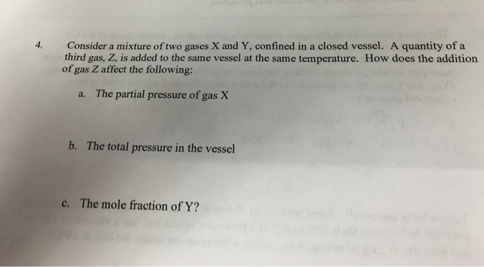 Solved Consider a mixture of two gases X and Y, confined in | Chegg.com
