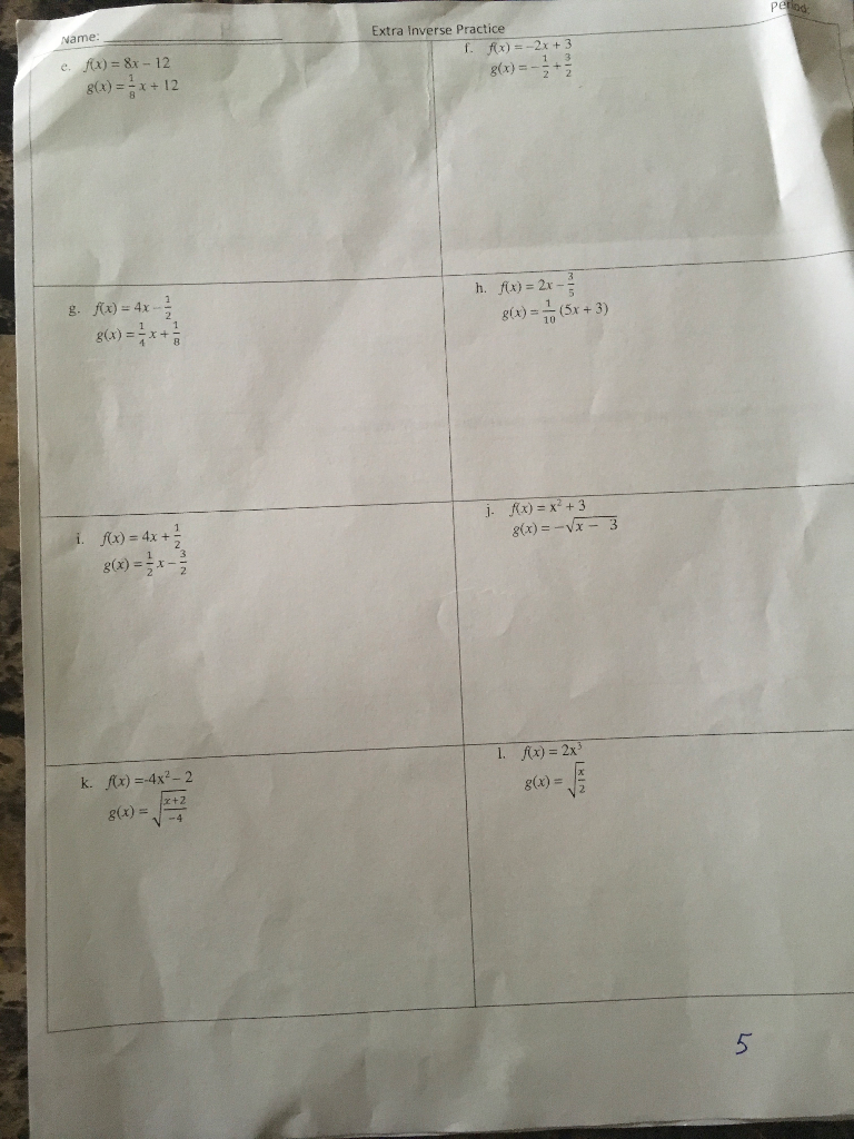 Solved Extra Inverse Practice Find The Inverse Of Each Chegg Solved Extra Inverse Practice Find The Inverse Of Each Chegg