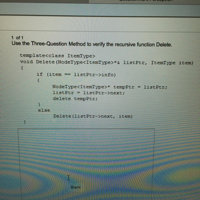 Use the ThreeQuestion Method to verify the