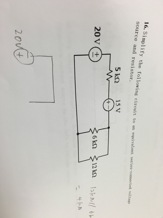 Solved Simplify the following circuit to an equivalent | Chegg.com