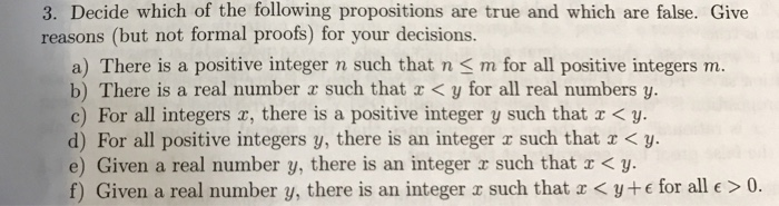 Solved Decide Which Of The Following Propositions Are True | Chegg.com