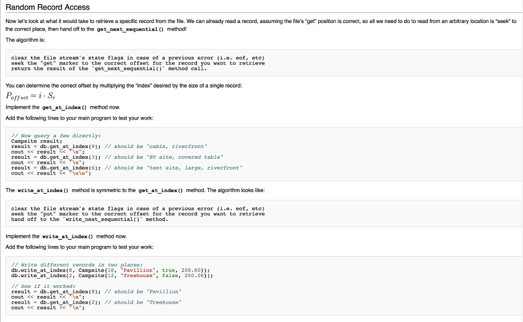 4 The Random Access File 5 Sequential Operations 6 | Chegg.com