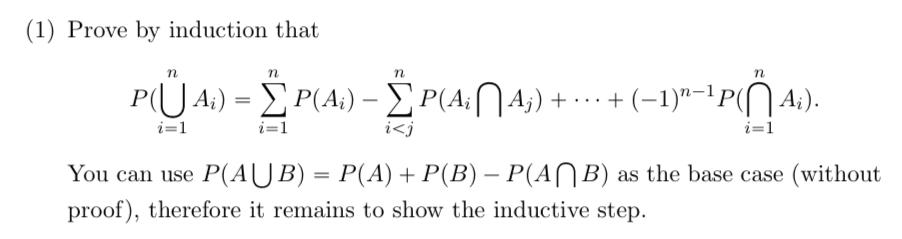 Solved (1) Prove By Induction That +-1)n-1 You Can Use | Chegg.com