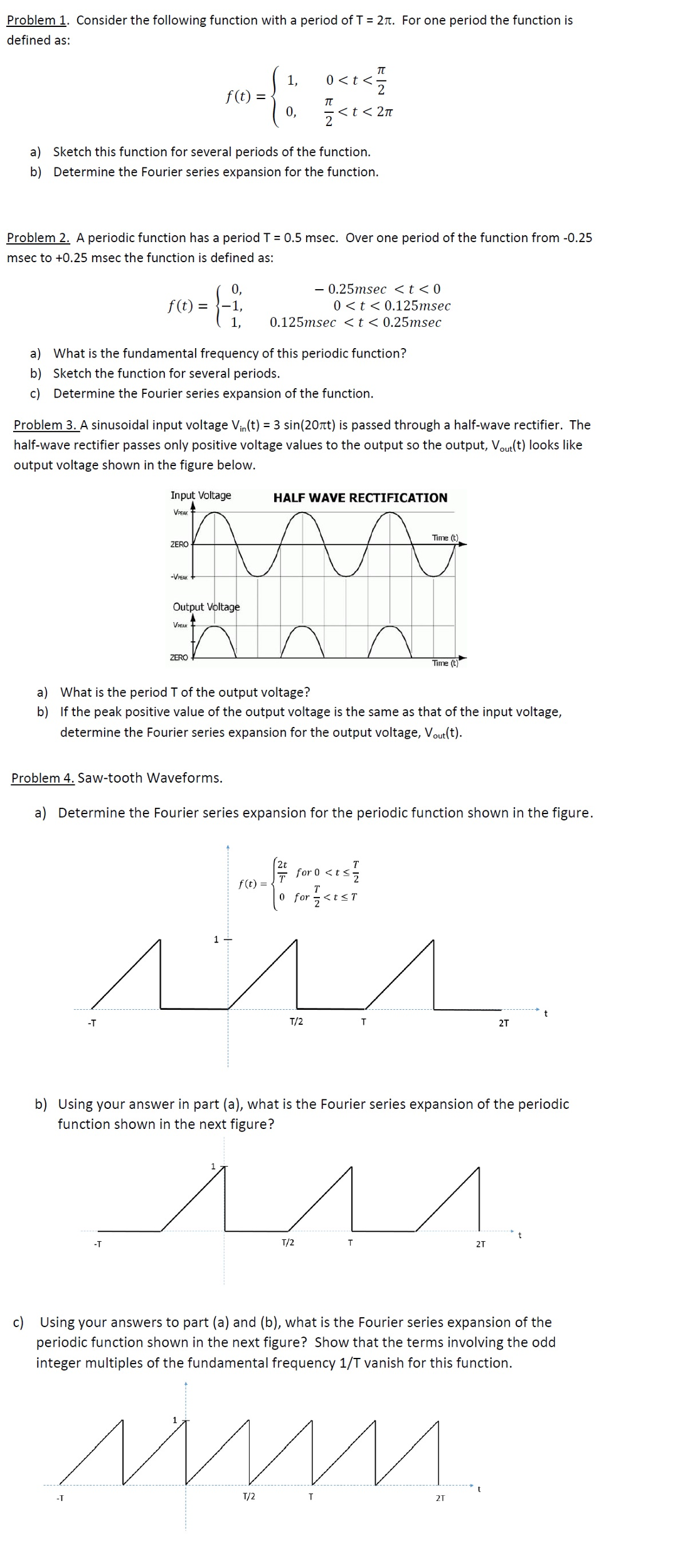 Solved Problem 1. Consider the following function with a | Chegg.com