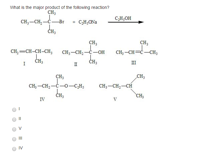 Solved What is the major product of the following reaction? | Chegg.com